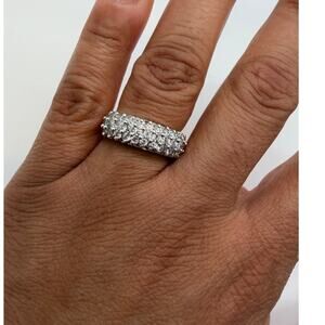 Multi-row diamond anniversary band Ring Size 7